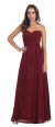 Main image of Strapless Pleated Bust Long Formal Bridesmaid Dress